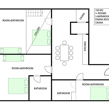 Apartamento Luxury New-3bdr 3bth Sauna!city Center *